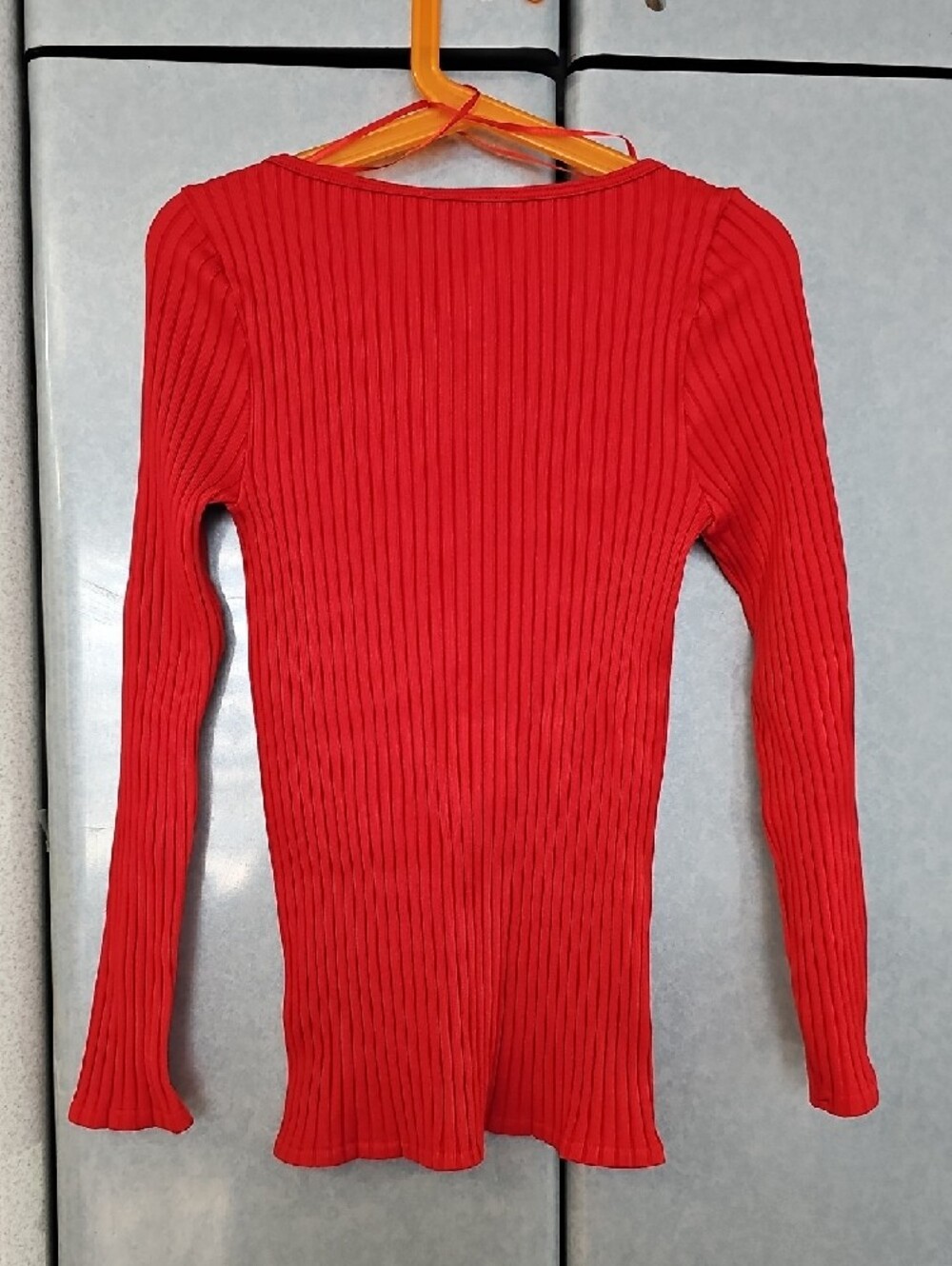 Zara Seamless Lace T-Shirt With Bow, Red, XS-S - Picture 5 of 5